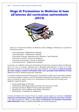 OMCT_Stage Universitari di formazione in Medicina di Base