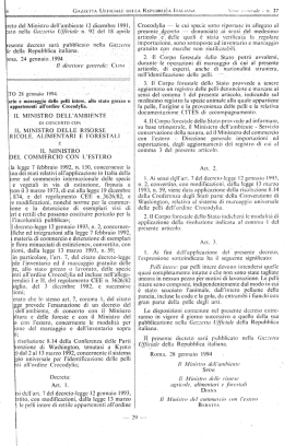 Decreto 28 gennaio 1994