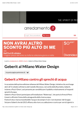Arredamento.it _ Geberit al Milano Water Design – Eventi