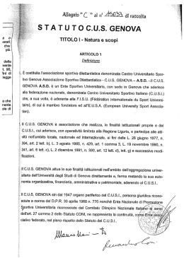 statuto cus genova