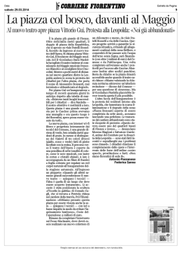 La piazza col bosco, davanti al Maggio