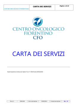 CARTA DEI SERVIZI - Centro Oncologico Fiorentino CFO