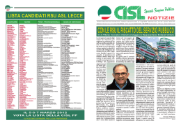 LISTA CANDIDATI RSU ASL LECCE
