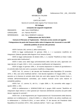 Sezione regionale di controllo per il Friuli Venezia Giulia