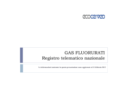 Registro telematico nazionale gas fluorurati