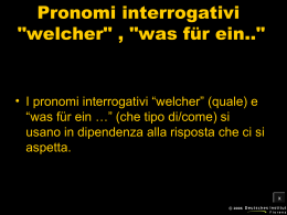Pronomi interrogativi - Deutsches Institut Florenz