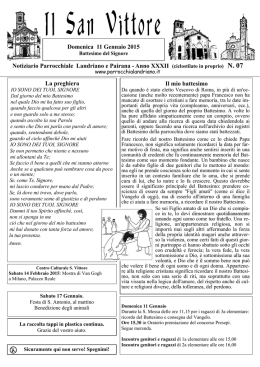 nr 07 dal 11-01 al 18-01-2015 - Benvenuti nel sito della Parrocchia