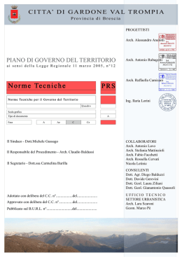 Norme Tecniche di Governo del Territorio