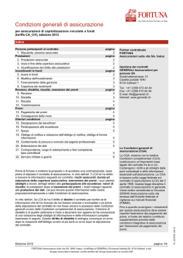 Condizioni generali di assicurazione