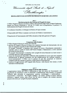 ART. 1 - Università degli Studi di Napoli "Parthenope"