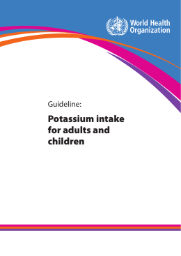 Potassium intake for adults and children