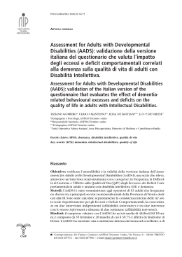 Assessment for Adults with Developmental