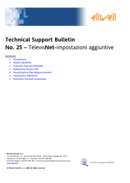 No.25 TelevisNet impostazioni aggiuntive Bollettino IT