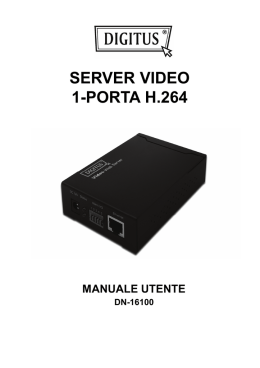 server video 1-porta h.264 manuale utente