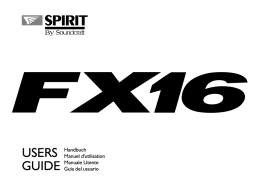 Page 1 Page 2 FX16 Contents Introduction . . . . . . . . . . . . . . . . . . . . . .2