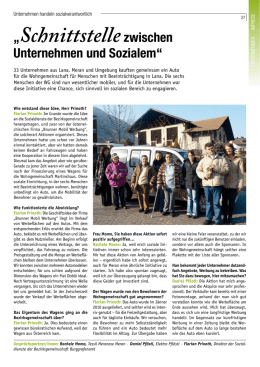 Schnittstellezwischen Unternehmen und Sozialem