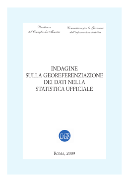 Rapporto Georeferenzazione Statistica pdf