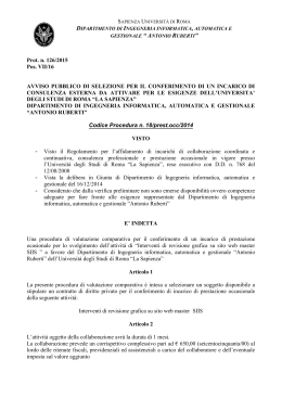 Prot. n. 126/2015 Pos. VII/16 AVVISO PUBBLICO DI SELEZIONE
