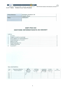 SIMT-POS 022 Gestione Informatizzata su Emonet