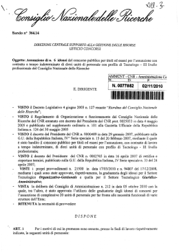 direzione centrale supporto alla gestione delle risorse ufficio concorsi