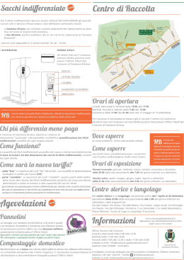 Ecocalendario 2015 raccolta differenziata