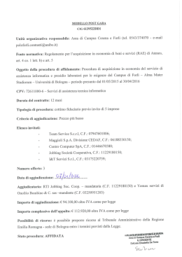Avviso post-gara - Università degli Studi di Bologna