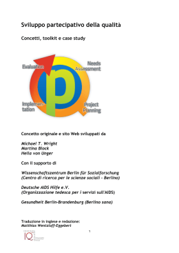 Sviluppo partecipativo della qualit&agrave;