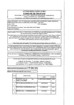Risultanza gara del 10-07-2014 lav sedi pedonali citt&agrave; anno 2013
