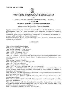 Libero Consorzio Comunale di Caltanissetta (lr 8/2014)