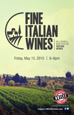 Friday, May 15, 2015 | 6–8pm - New Hampshire Liquor & Wine Outlet