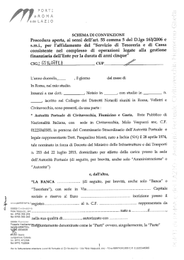 Schema di Convenzione - Porto di Civitavecchia