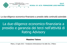 Intervento a cura di Massimo Talone