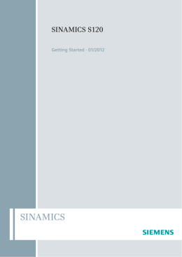 Getting Started SINAMICS S120 - Siemens Industry Online Support