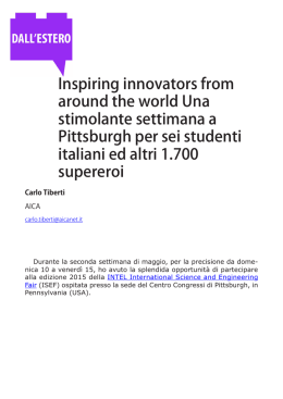 Inspiring innovators from around the world Una stimolante