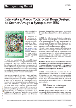 Intervista a Marco Todaro dei Koga Design: da Scener Amiga a