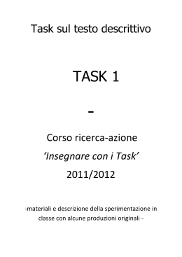 TASK 1 - insegnare con i task