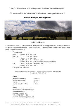 32 seminario internazionale di Aikido ad Herzogenhorn con il