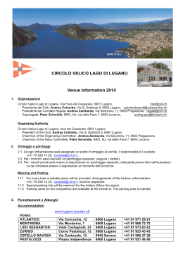 CIRCOLO VELICO LAGO DI LUGANO Venue Information 2014