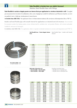Tubo Flessibile in Acciaio Inox con relativi Accessori Stainless Steel