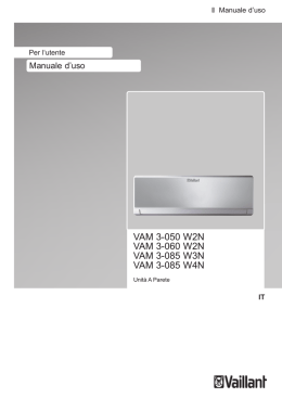 Istruzioni d`uso VAI3 050 060 085