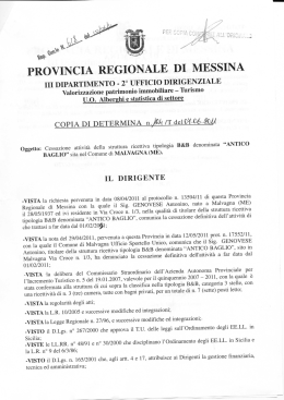 il dirigente - Provincia Regionale di Messina