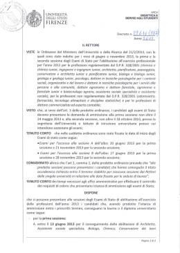 FIRENZE - Corso di Laurea Magistrale a Ciclo Unico in Chimica e