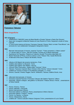 Note biografiche - (formato )