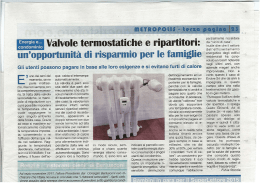 Valvole termostatiche&euro;e riparlitori: