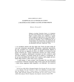 M arco R oncal li 1. Si conobbero attorno alla