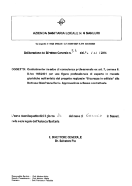 deliberazione n.54 del 24.01.2014
