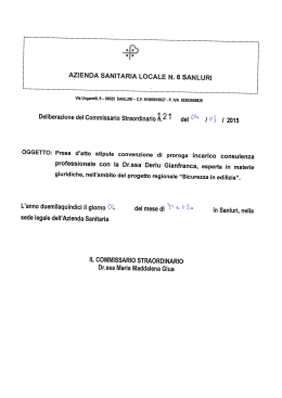 Deliberazione n.121 del 04/03/2015