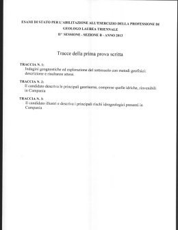 Geologo II sessione 2013 Sez. B - Università degli Studi del Sannio