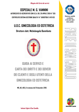 Guida ai servizi Ginecologia ed Ostetricia
