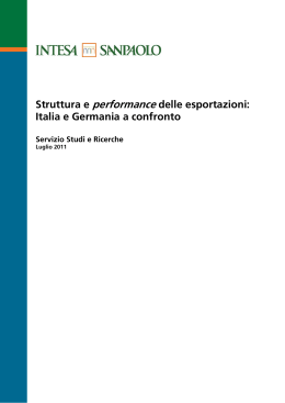 Struttura e performance delle esportazioni: Italia e Germania a